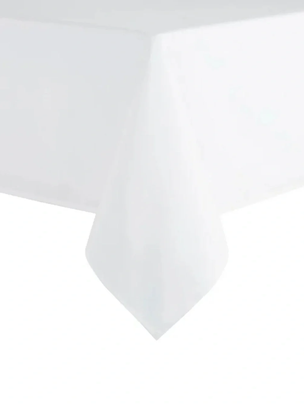 60” x 84” White Cotton Blend Tablecloth - Classic Dining by Mainstays